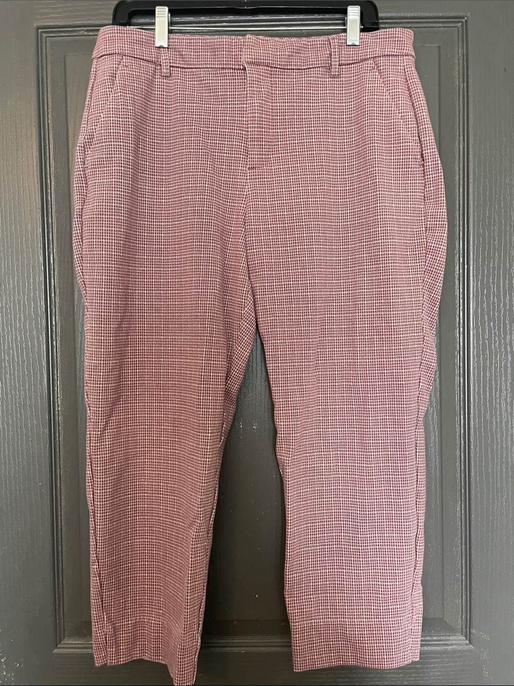 Liverpool Pink Micro-Check Capris